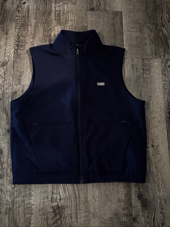 Figs Jackets & Blazers - Figs Sydney Scrub Vest - Navy Blue - Size Medium